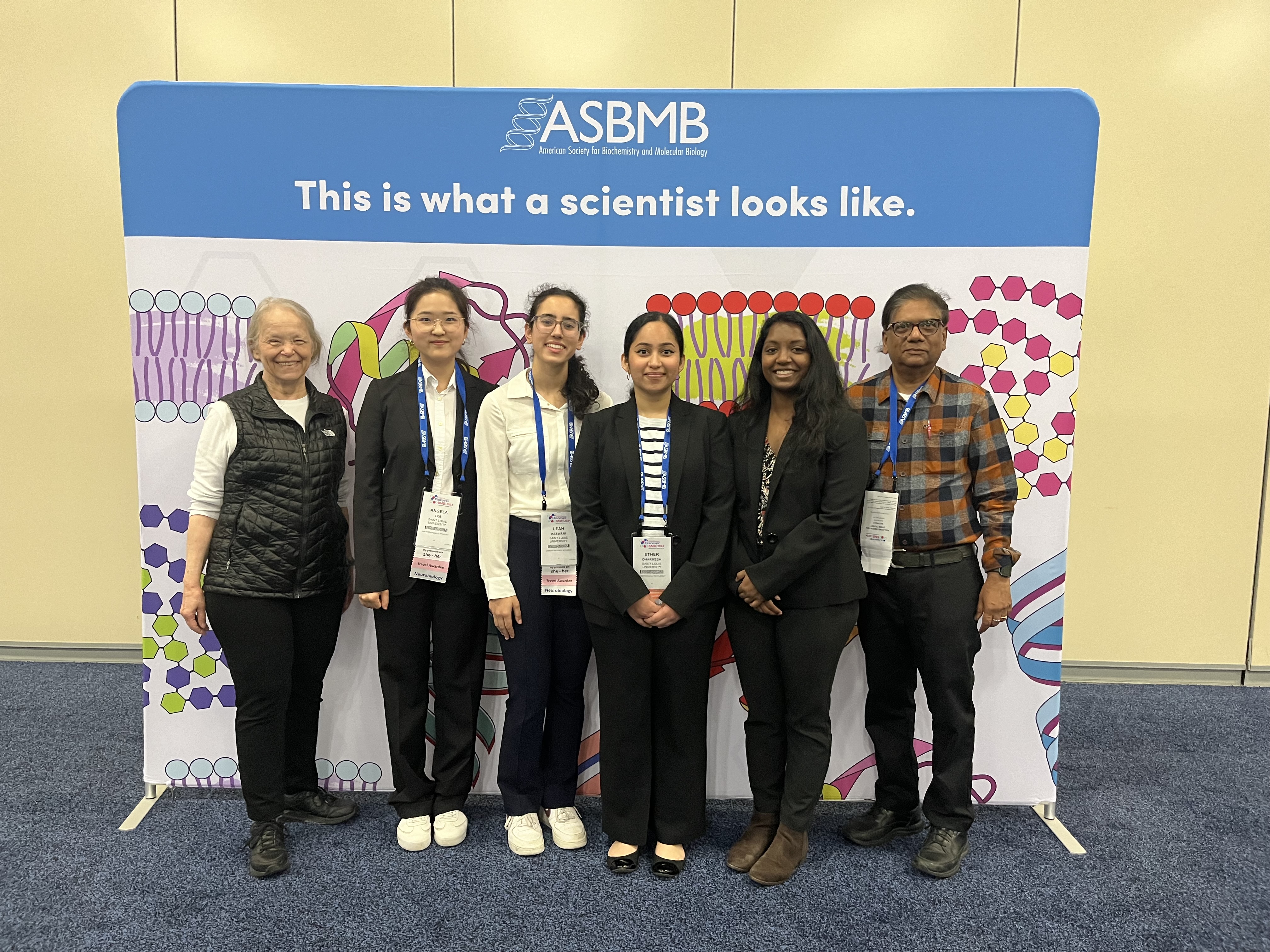 Lab group photo at STEM outreach event